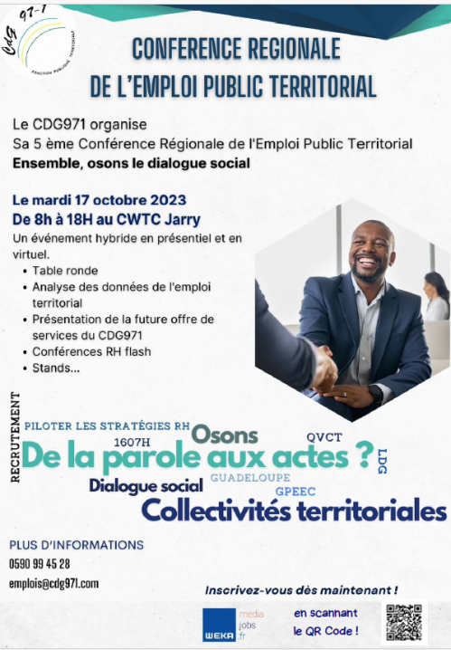 La Conférence Régionale de l'Emploi public Territorial 2023: le temps fort de l'année du CDG de la Guadeloupe !